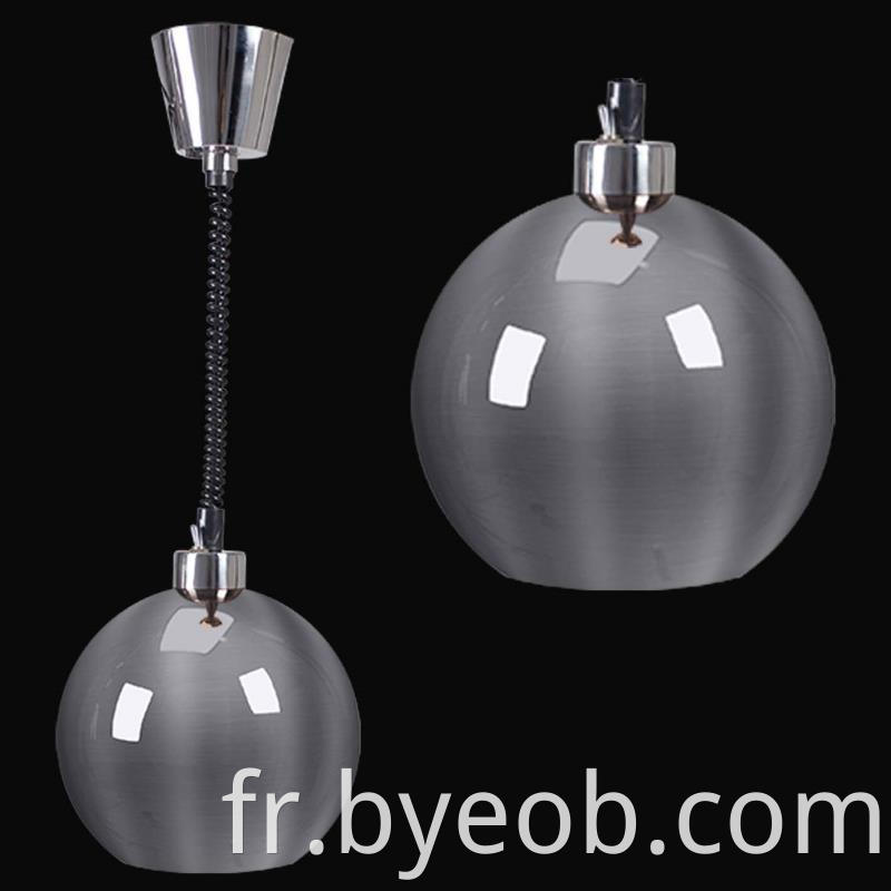 Lampe chauffante à boule OEM avec couleur S / S et fil à ressort